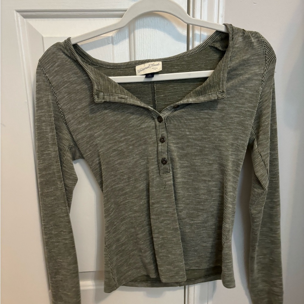 Green Henley top